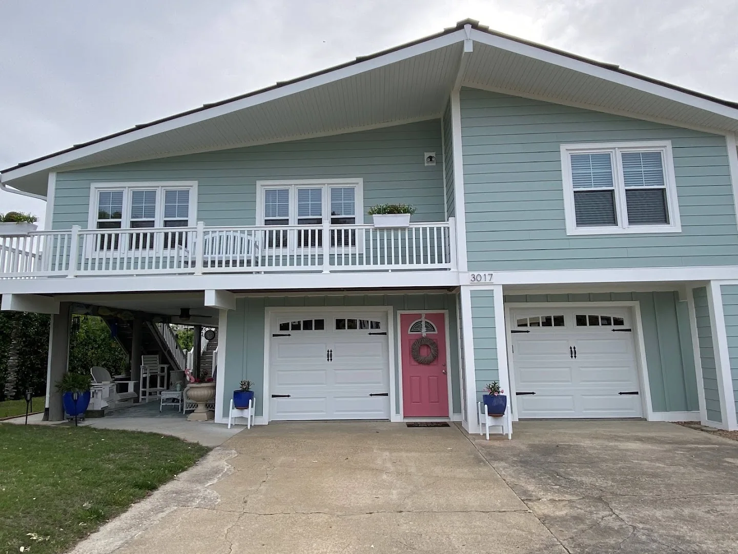 Two-story addition with balcony